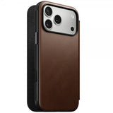 Nomad iPhone 17 Pro Max Etui Modern Leather Folio Brun