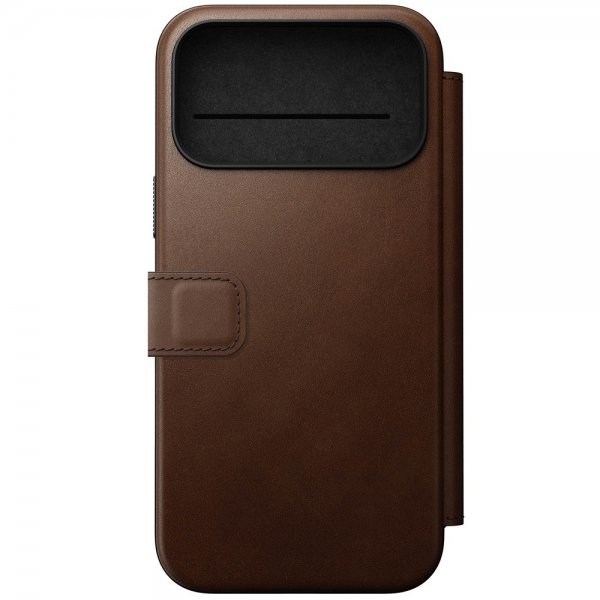 Nomad iPhone 17 Pro Max Etui Modern Leather Folio Brun