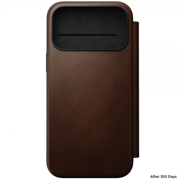 Nomad iPhone 17 Pro Max Etui Modern Leather Folio Brun