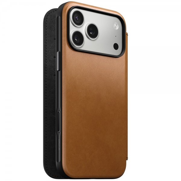 Nomad iPhone 17 Pro Max Etui Modern Leather Folio English Tan