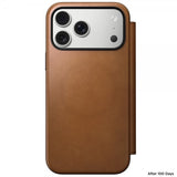 Nomad iPhone 17 Pro Max Etui Modern Leather Folio English Tan