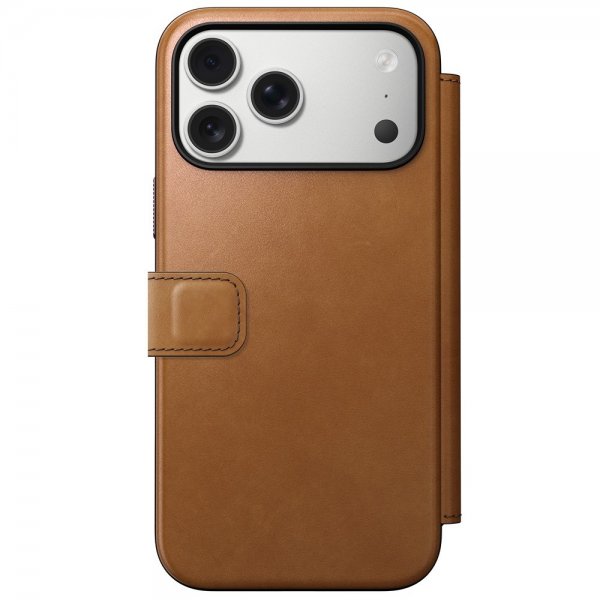 Nomad iPhone 17 Pro Max Etui Modern Leather Folio English Tan
