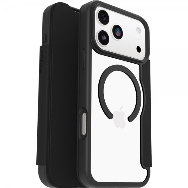 Otterbox iPhone 17 Pro Max Etui React Folio MagSafe Black Crystal