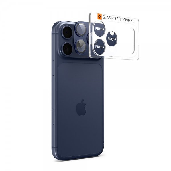 Spigen iPhone 17 Pro Max Kamerabeskytter Glas.tR EZ Fit Optik Pro XL Blå