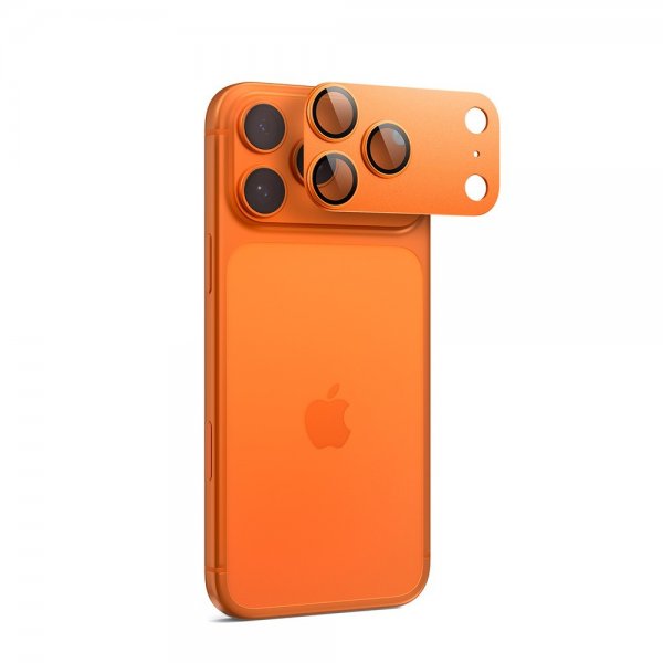 Spigen iPhone 17 Pro Max Kamerabeskytter Glas.tR EZ Fit Optik Pro XL Oransje