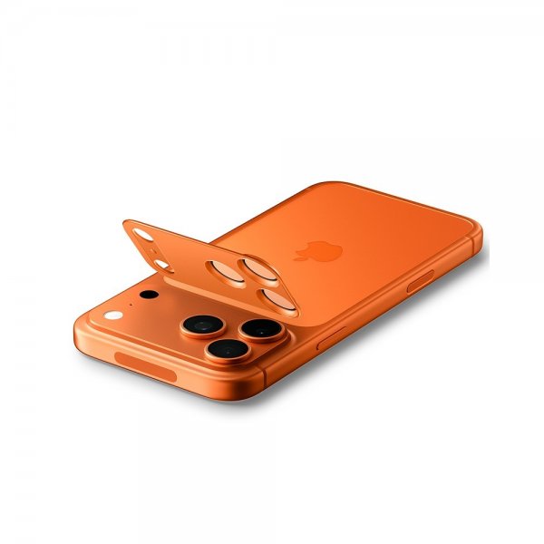 Spigen iPhone 17 Pro Max Kamerabeskytter Glas.tR EZ Fit Optik Pro XL Oransje