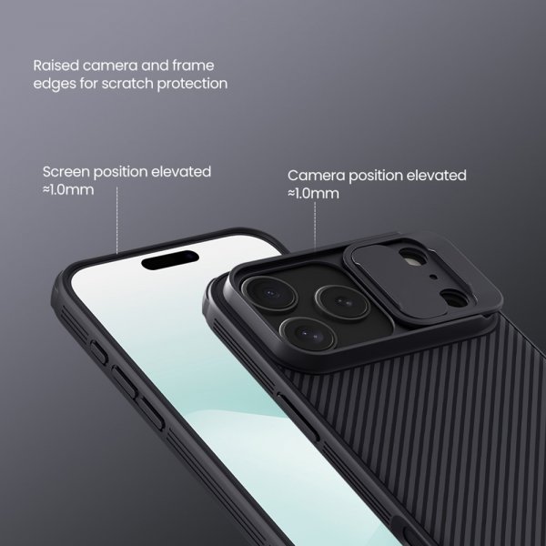 Nillkin iPhone 17 Pro Max Deksel CamShield Pro Svart