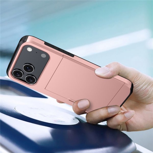 iPhone 17 Pro Max Deksel Card Slide Rosegull