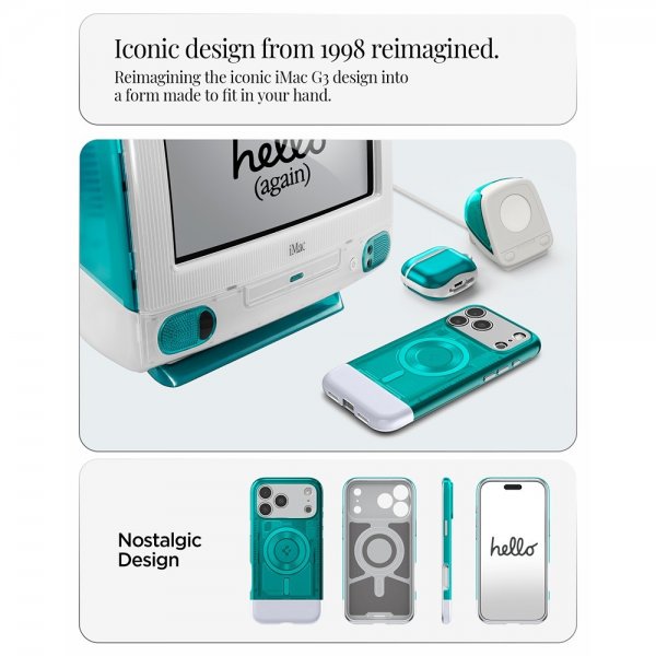 Spigen iPhone 17 Pro Max Deksel Classic C1 MagFit Bondi Blue