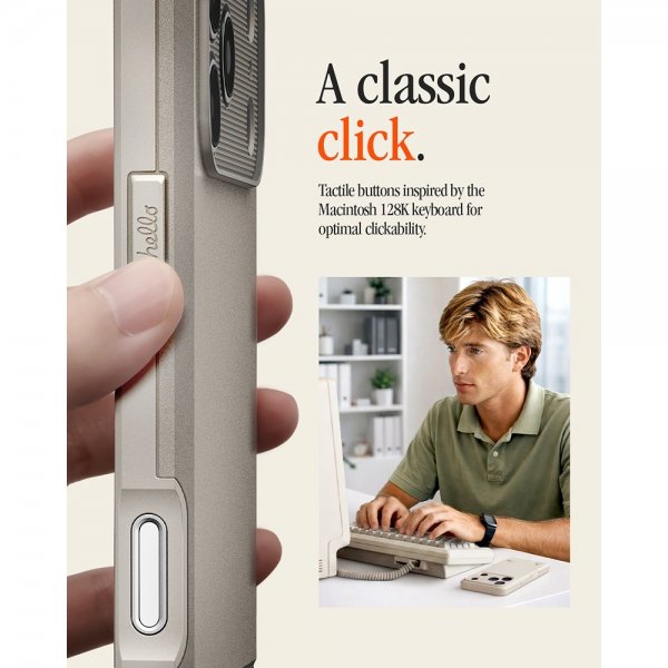 Spigen iPhone 17 Pro Max Deksel Classic LS MagFit Stone