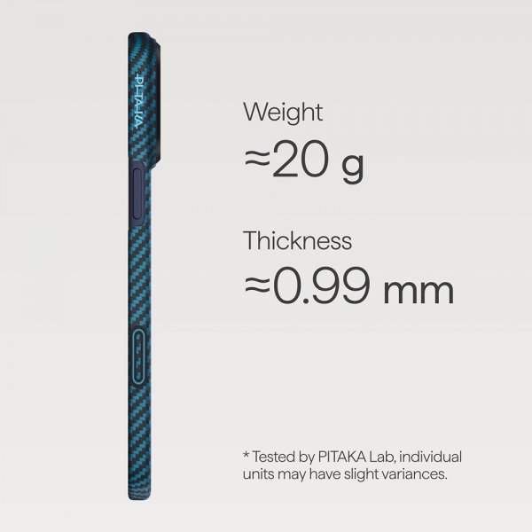 Pitaka iPhone 17 Pro Max Deksel Edge Black/Blue Twill