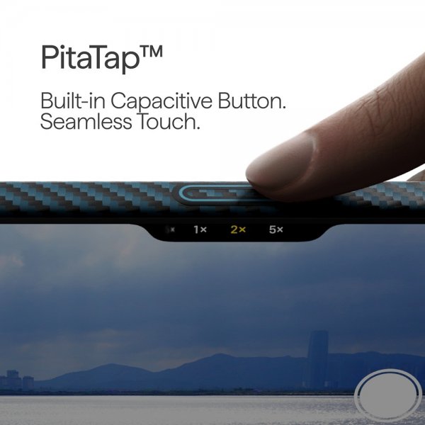Pitaka iPhone 17 Pro Max Deksel Edge Black/Blue Twill