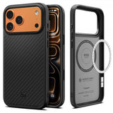 Spigen iPhone 17 Pro Max Deksel Enzo Aramid T MagFit Svart