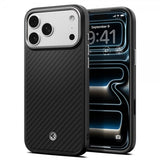 Spigen iPhone 17 Pro Max Deksel Enzo Aramid T MagFit Svart Sølv