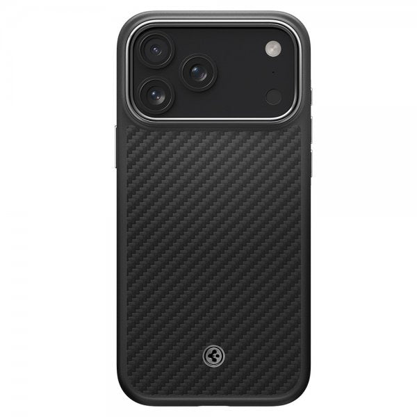 Spigen iPhone 17 Pro Max Deksel Enzo Aramid T MagFit Svart Sølv