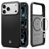 Spigen iPhone 17 Pro Max Deksel Enzo Aramid T MagFit Svart Sølv