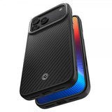 Spigen iPhone 17 Pro Max Deksel Enzo Aramid T MagFit Svart Sølv