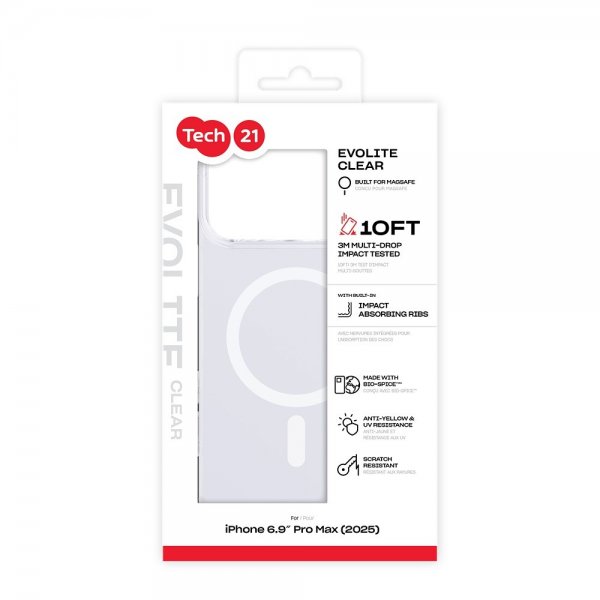 Tech21 iPhone 17 Pro Max Deksel EvoLite MagSafe Transparent