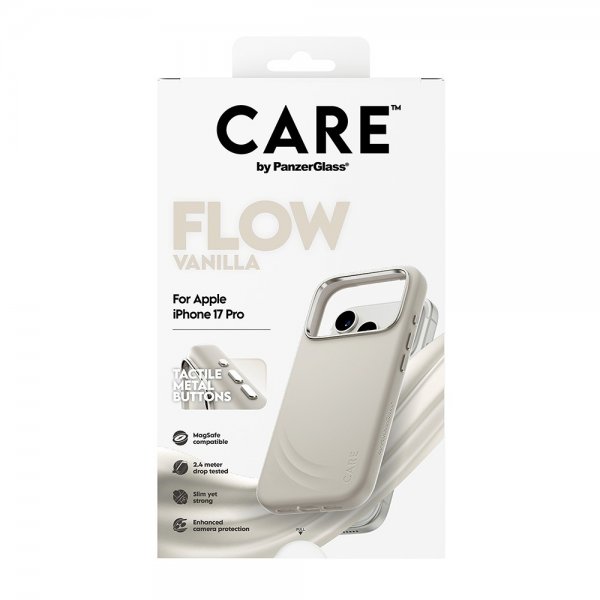 CARE by PanzerGlass iPhone 17 Pro Deksel Flow MagSafe Vanilla