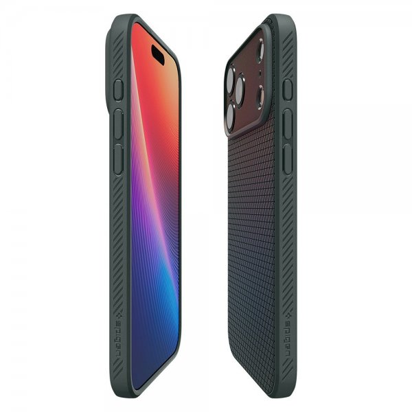 Spigen iPhone 17 Pro Max Deksel Liquid Air Abyss Green