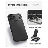 Spigen iPhone 17 Pro Max Deksel Liquid Air Matte Black