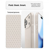 Spigen iPhone 17 Pro Max Deksel Liquid Air Natural Titanium