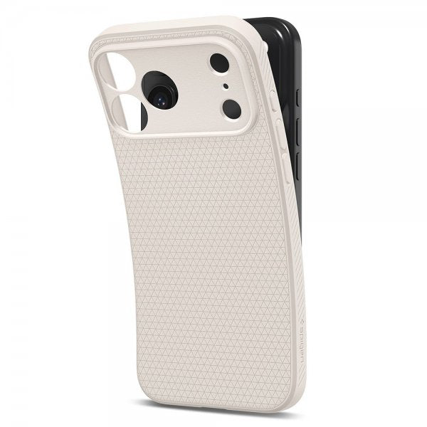 Spigen iPhone 17 Pro Max Deksel Liquid Air Natural Titanium