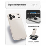 Spigen iPhone 17 Pro Max Deksel Liquid Air Natural Titanium