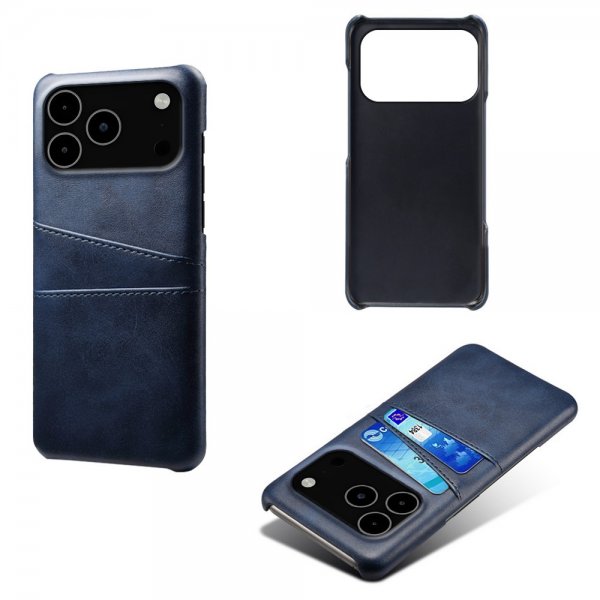 iPhone 17 Pro Max Deksel med To Kortlommer Blå