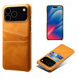 iPhone 17 Pro Max Deksel med To Kortlommer Lysebrun