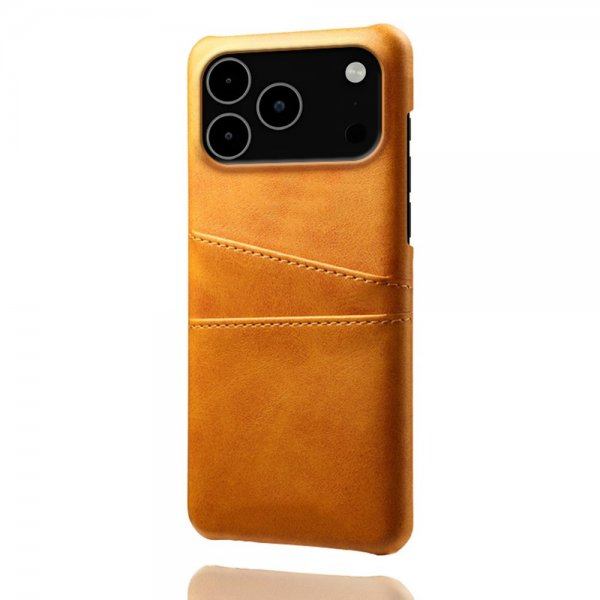 iPhone 17 Pro Max Deksel med To Kortlommer Lysebrun