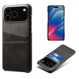 iPhone 17 Pro Max Deksel med To Kortlommer Svart