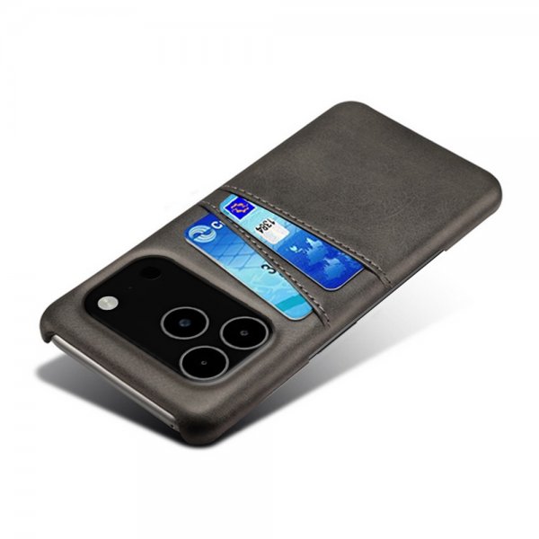iPhone 17 Pro Max Deksel med To Kortlommer Svart