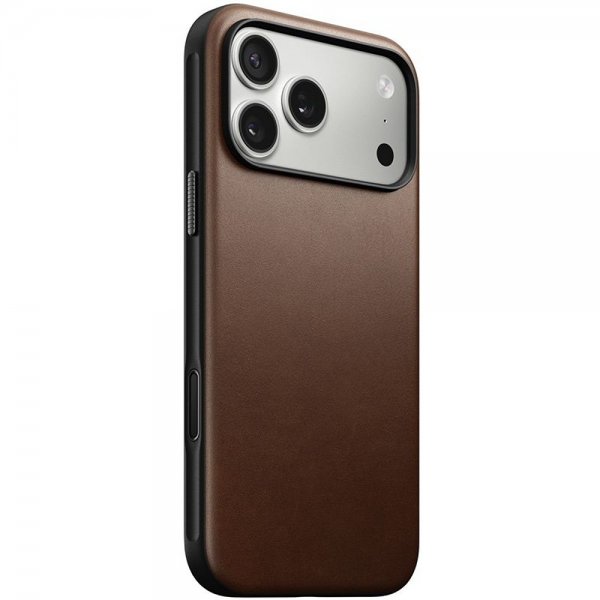 Nomad iPhone 17 Pro Max Deksel Modern Leather Case Brun