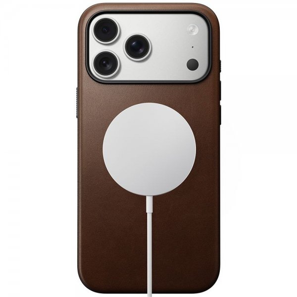 Nomad iPhone 17 Pro Max Deksel Modern Leather Case Brun