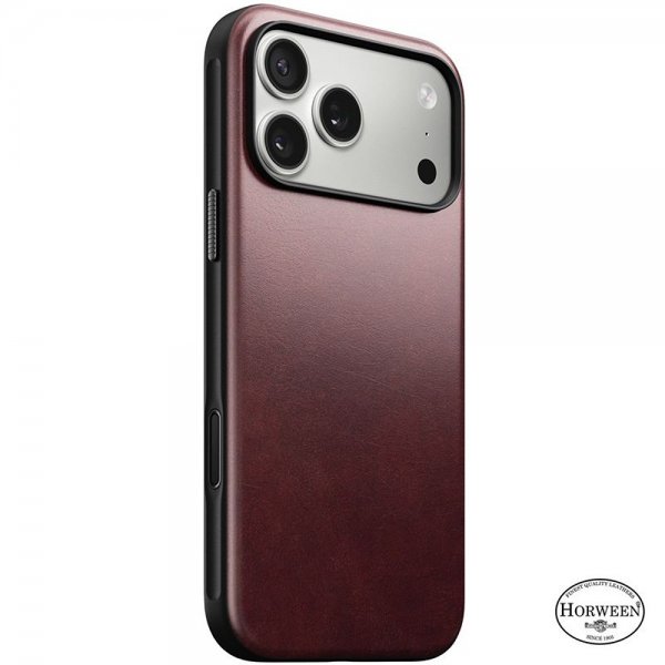 Nomad iPhone 17 Pro Max Deksel Modern Leather Case Horween Burgundy