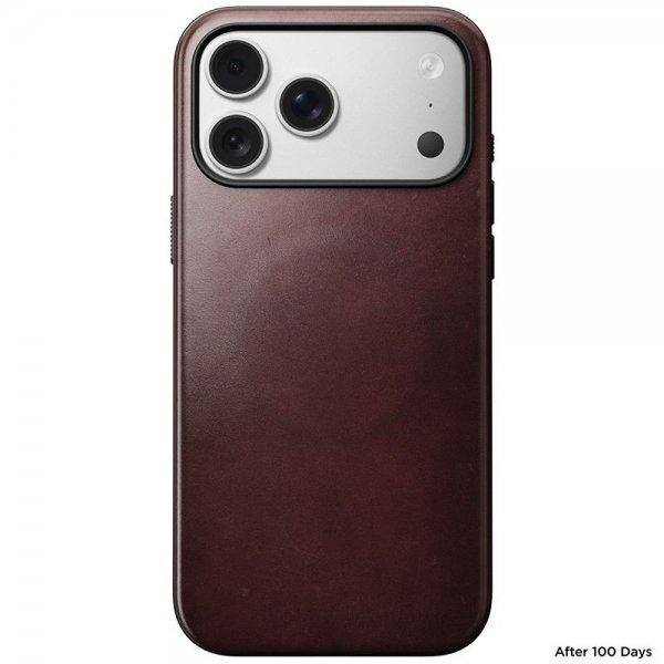 Nomad iPhone 17 Pro Max Deksel Modern Leather Case Horween Burgundy