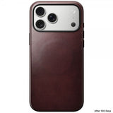 Nomad iPhone 17 Pro Max Deksel Modern Leather Case Horween Burgundy