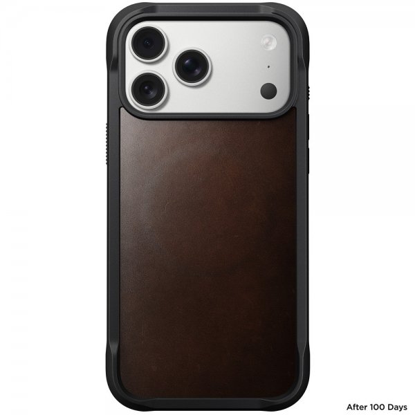 Nomad iPhone 17 Pro Max Deksel Rugged Leather Case Horween Rustic Brown