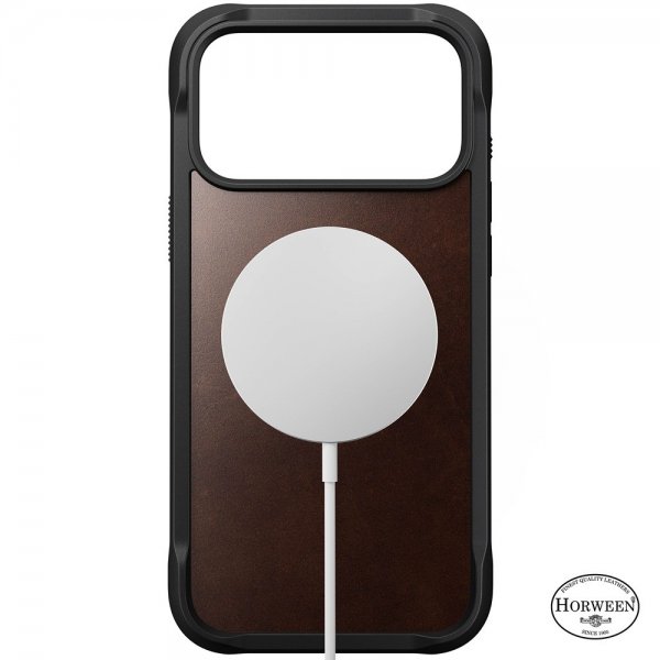 Nomad iPhone 17 Pro Max Deksel Rugged Leather Case Horween Rustic Brown