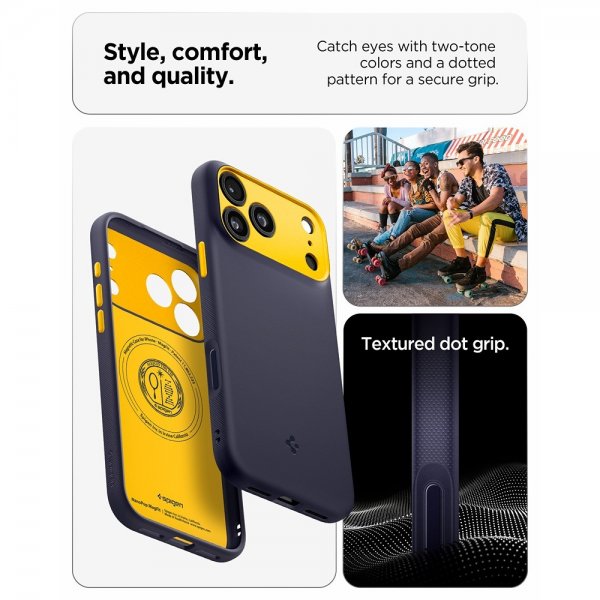 Spigen iPhone 17 Pro Max Deksel Nano Pop MagFit Blueberry Navy