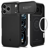 Spigen iPhone 17 Pro Max Deksel Optik Armor MagFit Svart