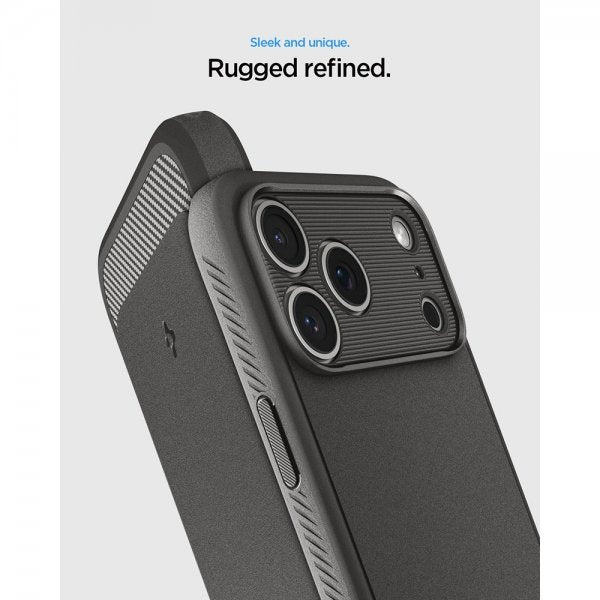 Spigen iPhone 17 Pro Max Deksel Rugged Armor MagFit Marble Gray