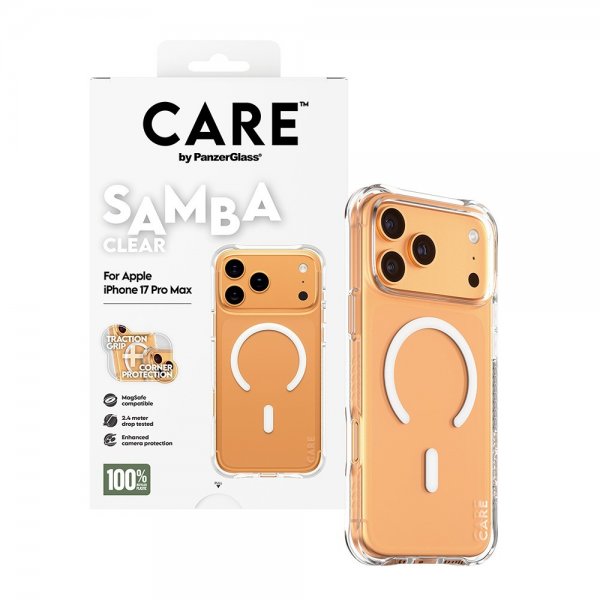 CARE by PanzerGlass iPhone 17 Pro Max Deksel Samba MagSafe Transparent