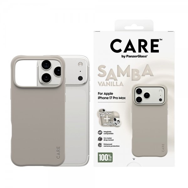 CARE by PanzerGlass iPhone 17 Pro Max Deksel Samba MagSafe Vanilla
