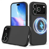 Nordic Covers iPhone 17 Pro Max Deksel Silicone Feather Series MagSafe Raven Black
