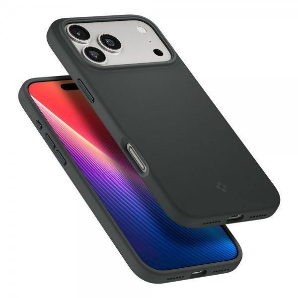 Spigen iPhone 17 Pro Max Deksel Silicone Fit MagFit Abyss Green