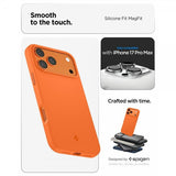 Spigen iPhone 17 Pro Max Deksel Silicone Fit MagFit Cosmic Orange