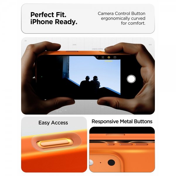 Spigen iPhone 17 Pro Max Deksel Silicone Fit MagFit Cosmic Orange