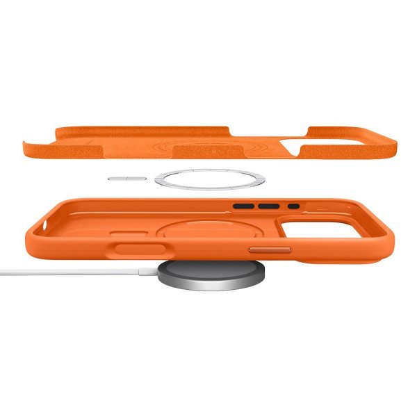 Spigen iPhone 17 Pro Max Deksel Silicone Fit MagFit Cosmic Orange